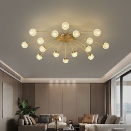 Moderne plafondlamp met gouden plafondbevestiging, decoratieve verlichtingsarmatuur