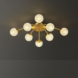 Moderne plafondlamp met gouden plafondbevestiging, decoratieve verlichtingsarmatuur