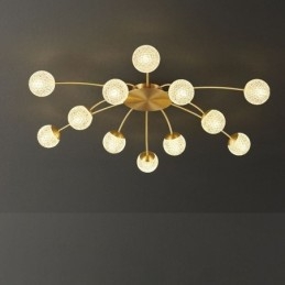 Moderne plafondlamp met gouden plafondbevestiging, decoratieve verlichtingsarmatuur