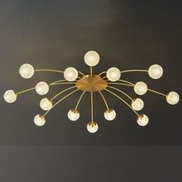 Moderne plafondlamp met gouden plafondbevestiging, decoratieve verlichtingsarmatuur