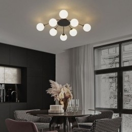 Moderne, inbouw zwarte plafondlamp, decoratieve verlichtingsarmatuur