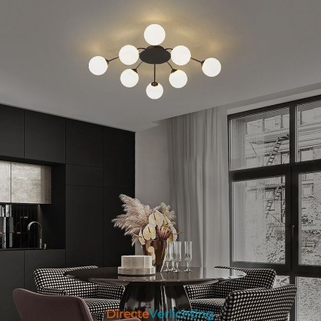 Moderne, inbouw zwarte plafondlamp, decoratieve verlichtingsarmatuur Moderne, inbouw zwarte plafondlamp, decoratieve verlichtingsarmatuur