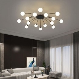 Moderne, inbouw zwarte plafondlamp, decoratieve verlichtingsarmatuur