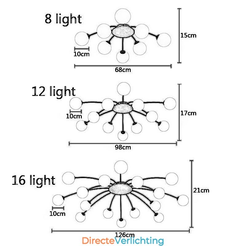 Moderne, inbouw zwarte plafondlamp, decoratieve verlichtingsarmatuur