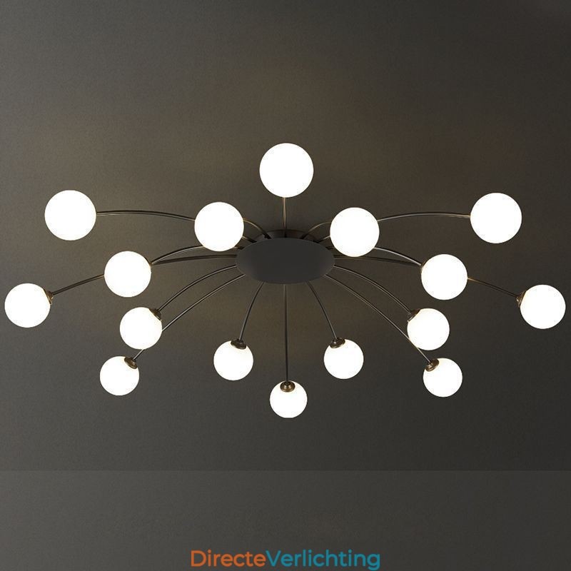 Moderne, inbouw zwarte plafondlamp, decoratieve verlichtingsarmatuur