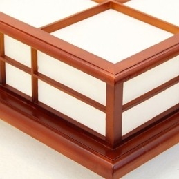 Retro stijl plafondlamp houten inbouw