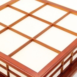 Retro stijl plafondlamp houten inbouw