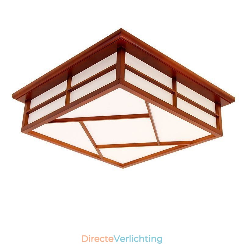 Retro Stijl Plafondlamp Vierkant Inbouw