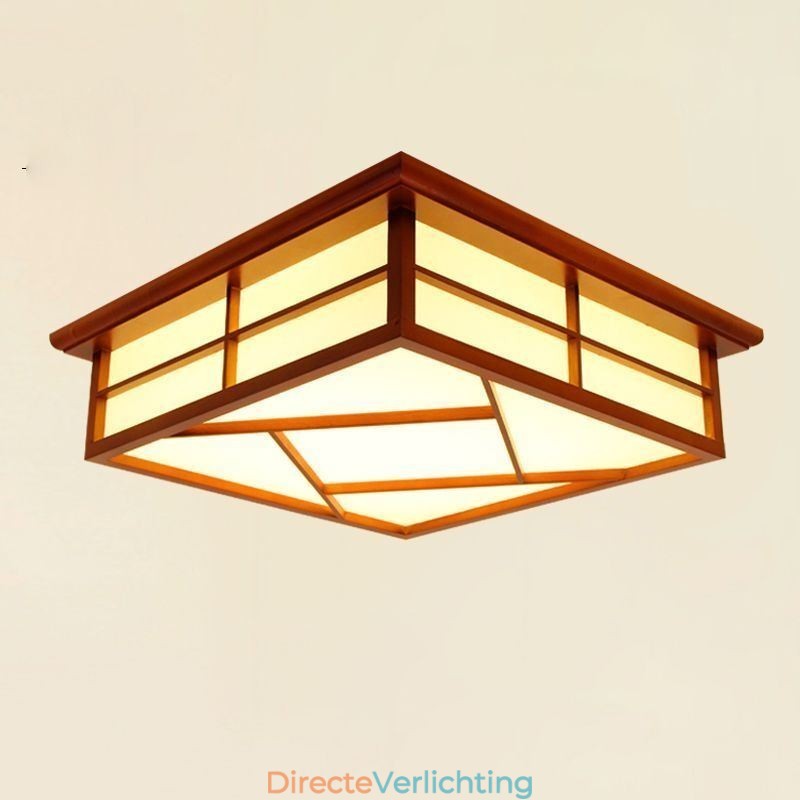 Retro Stijl Plafondlamp Vierkant Inbouw