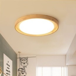 Moderne plafondlamp Houten acryl ronde plafondlamp