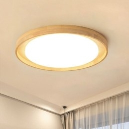 Moderne plafondlamp Houten acryl ronde plafondlamp