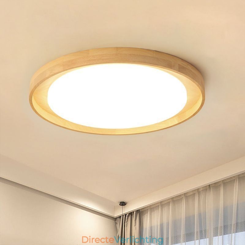 Moderne plafondlamp Houten acryl ronde plafondlamp