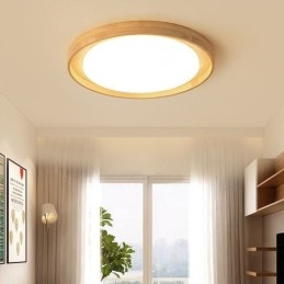 Moderne plafondlamp Houten acryl ronde plafondlamp