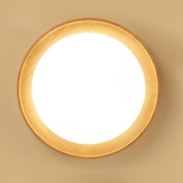 Moderne plafondlamp Houten acryl ronde plafondlamp