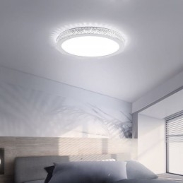 Moderne plafondlamp, glanzend diamant, inbouw