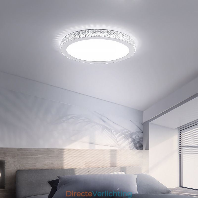 Moderne plafondlamp, glanzend diamant, inbouw