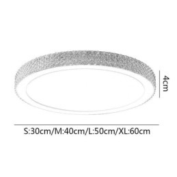 Moderne plafondlamp, glanzend diamant, inbouw