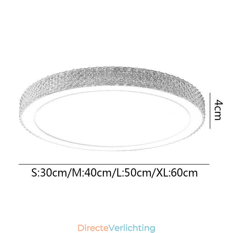 Moderne plafondlamp, glanzend diamant, inbouw