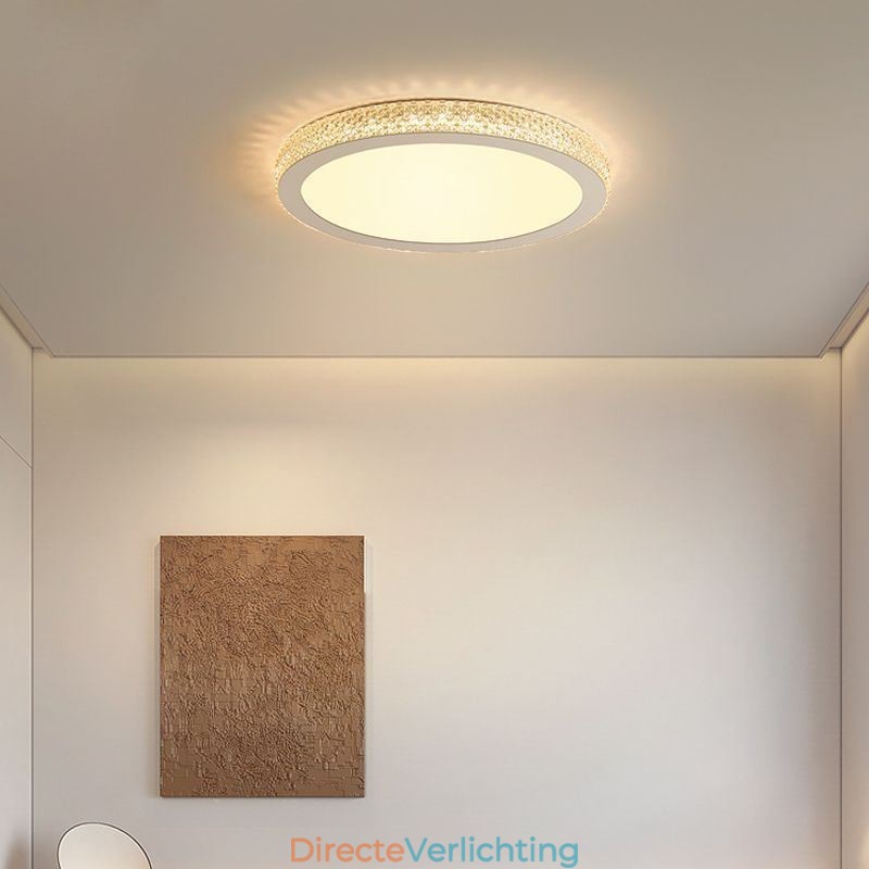 Moderne plafondlamp, glanzend diamant, inbouw