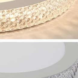 Moderne plafondlamp, glanzend diamant, inbouw