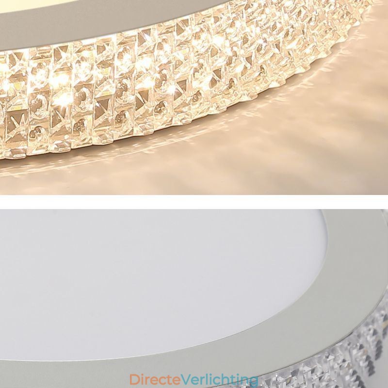 Moderne plafondlamp, glanzend diamant, inbouw