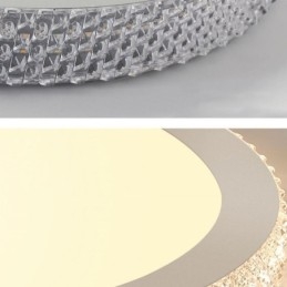 Moderne plafondlamp, glanzend diamant, inbouw
