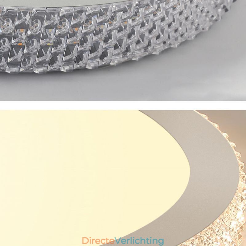 Moderne plafondlamp, glanzend diamant, inbouw