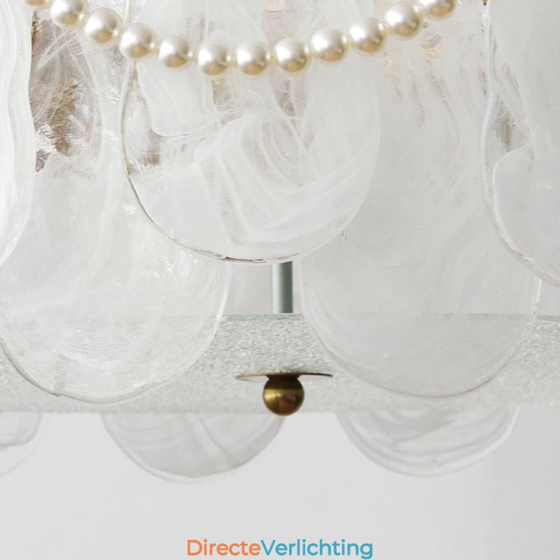 Europese ijzeren plafondlamp Elegante glazen plafondlamp