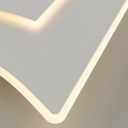 Moderne plafondlamp vierkant acryl inbouw