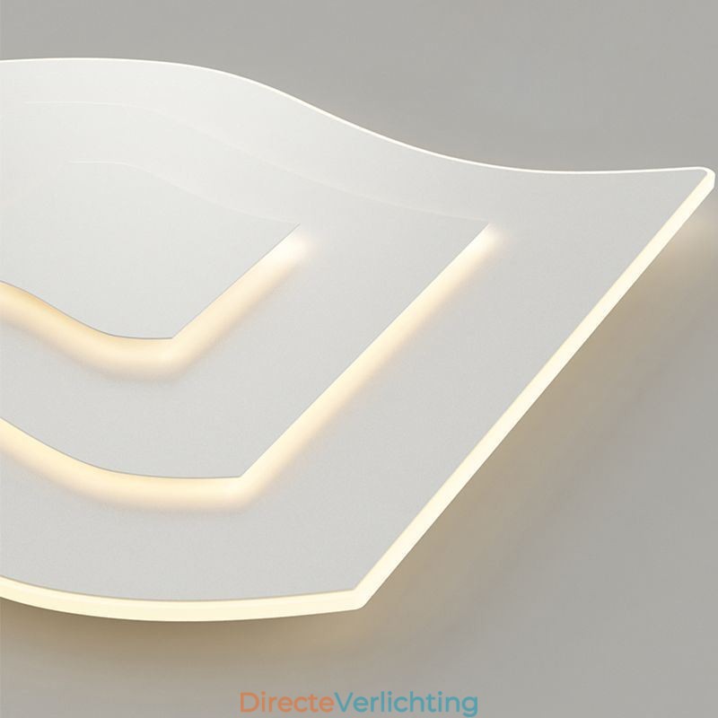 Moderne plafondlamp vierkant acryl inbouw