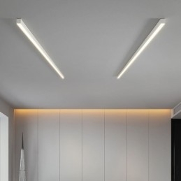 Moderne plafondlamp, lange strip, opbouw plafondlamp