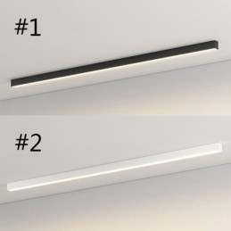 Moderne plafondlamp, lange strip, opbouw plafondlamp