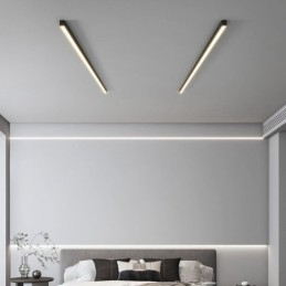 Moderne plafondlamp, lange strip, opbouw plafondlamp