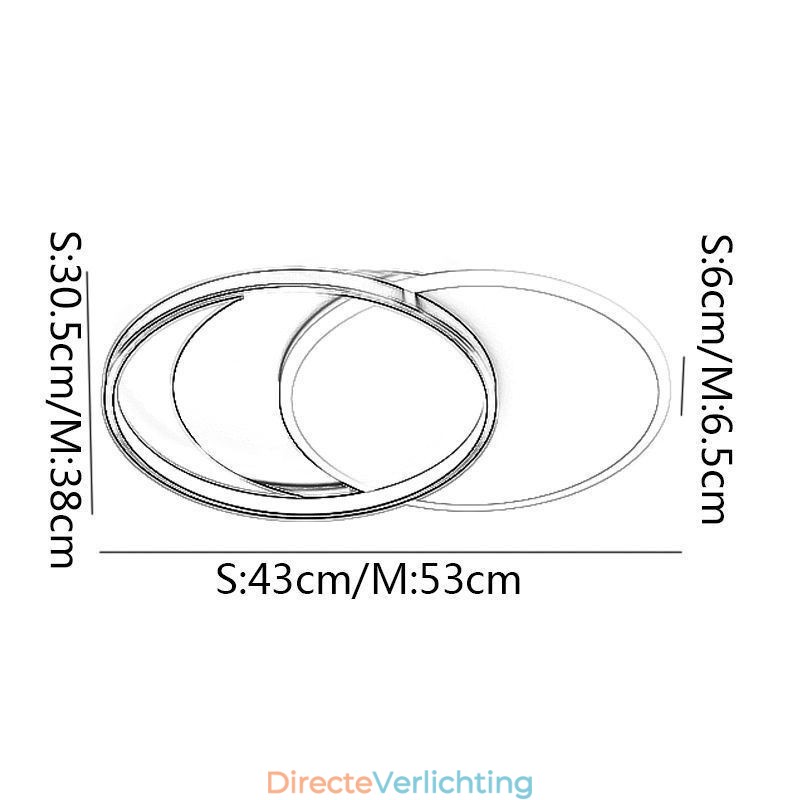 Creatieve plafondlamp ronde cirkel plafondlamp