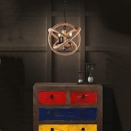 Landelijke mini-stijl schilderij metalen kroonluchter