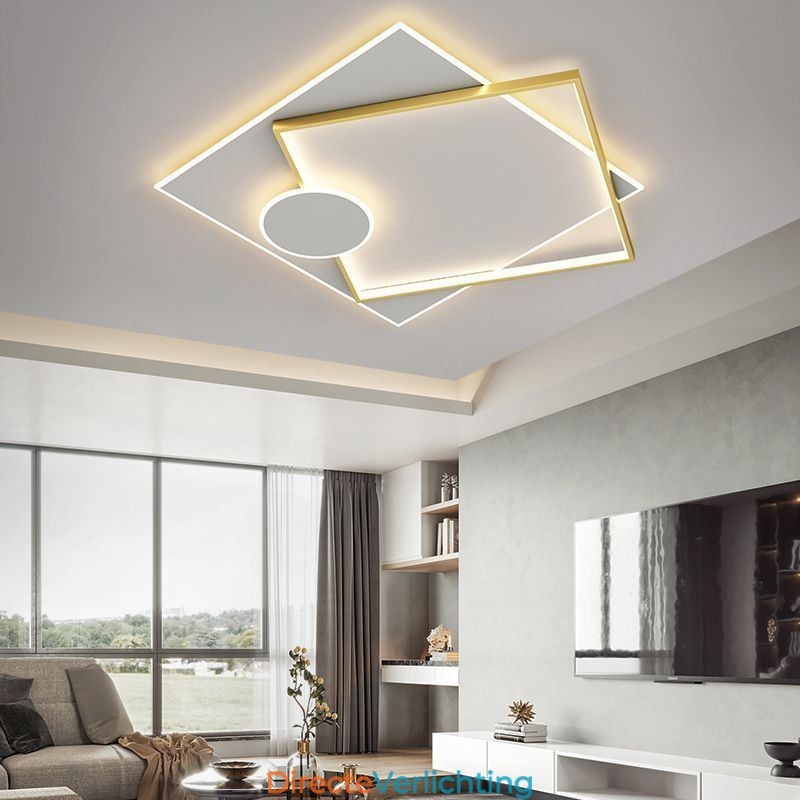 Moderne plafondlamp vierkante geometrische acryl plafondlamp