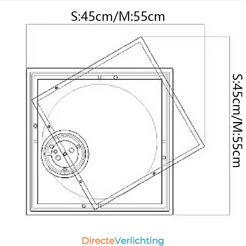 Moderne plafondlamp vierkante geometrische acryl plafondlamp