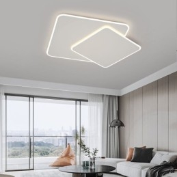Moderne, inbouwbare, geometrische, vierkante plafondlamp
