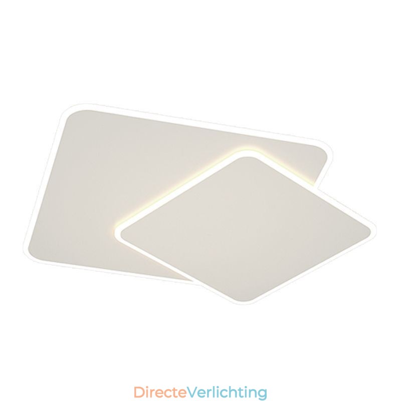 Moderne, inbouwbare, geometrische, vierkante plafondlamp