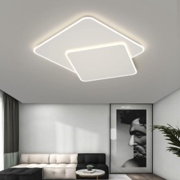 Moderne, inbouwbare, geometrische, vierkante plafondlamp