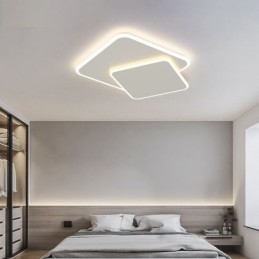 Moderne, inbouwbare, geometrische, vierkante plafondlamp