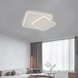 Moderne, inbouwbare, geometrische, vierkante plafondlamp