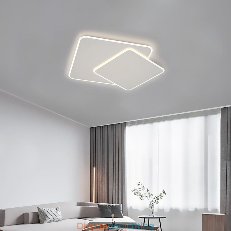 Moderne, inbouwbare, geometrische, vierkante plafondlamp