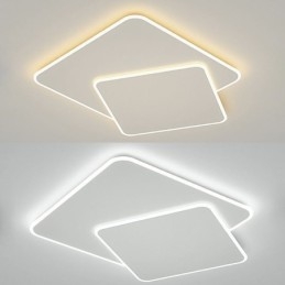 Moderne, inbouwbare, geometrische, vierkante plafondlamp
