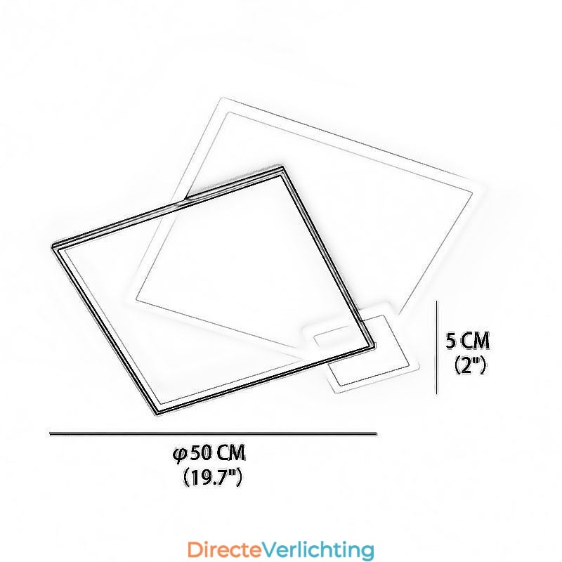 Moderne plafondlamp Geometrische vierkante plafondlamp