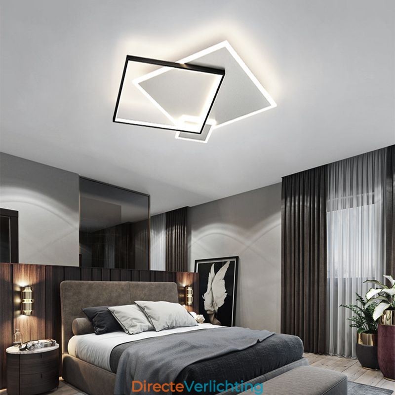 Moderne plafondlamp Geometrische vierkante plafondlamp