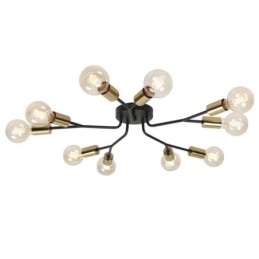 Moderne plafondlamp zwarte vintage kroonluchter