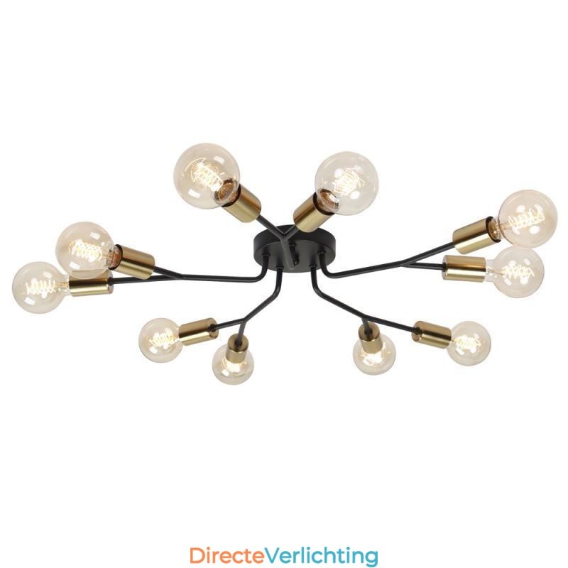 Moderne plafondlamp zwarte vintage kroonluchter