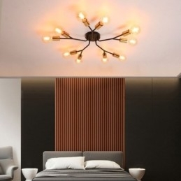 Moderne plafondlamp zwarte vintage kroonluchter