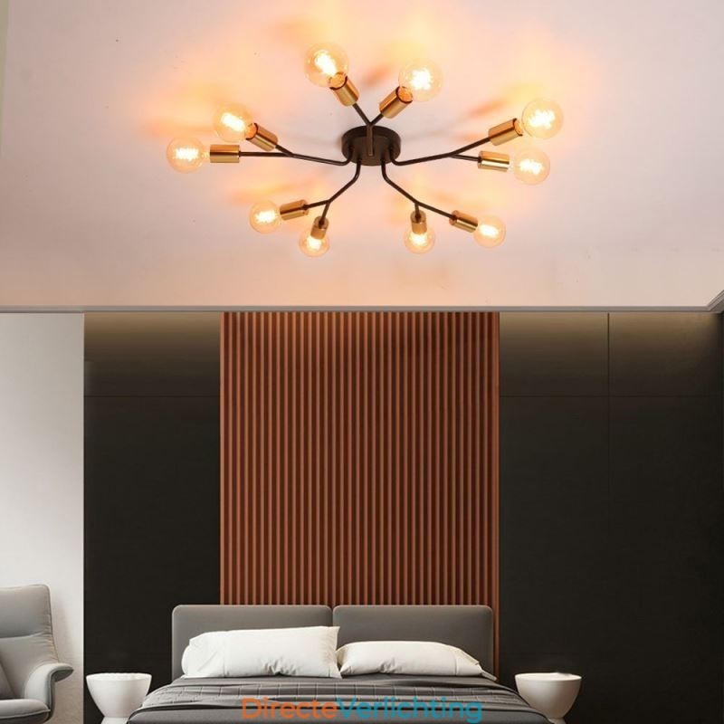 Moderne plafondlamp zwarte vintage kroonluchter